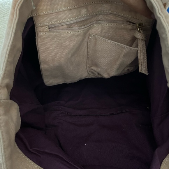 Y2K JUICY COUTURE same old chic gold pink canvas Medium Tote easy summer - Picture 7 of 7